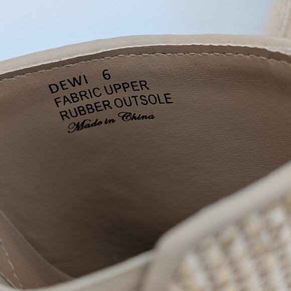 NYDJ Dewi Women's Platform Slide Sandals Open Toe Natural Size US6 EU37 - Picture 10 of 11